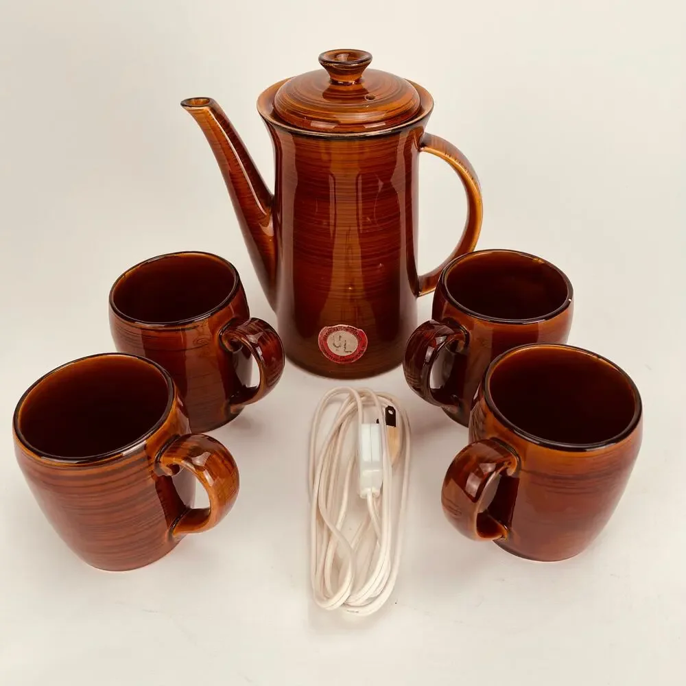 Vintage Brittany Nasco Electric Tea & Coffee Pot Set - Rare Find